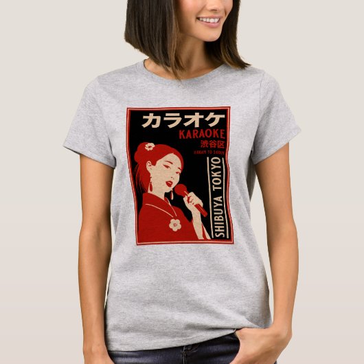 Karaoke Shibuya Tokyo T-shirt (Voorkant)