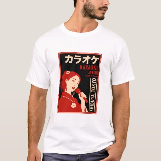 Karaoke Shibuya Tokyo T-shirt (Voorkant)