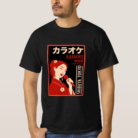 Karaoke Shibuya Tokyo T-shirt (Voorkant)