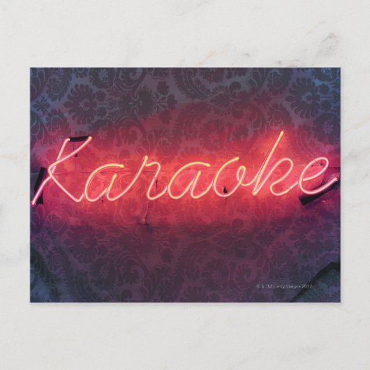 Karaoke Sign Briefkaart (Voorkant)