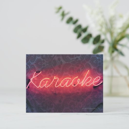 Karaoke Sign Briefkaart (Staand voorkant)