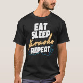 Karaoke Singer Eat Sleep Karaoke Herhaal 80s Retro T-shirt (Voorkant)
