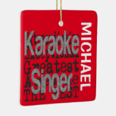 Karaoke Singer Extraordinaire CUSTOM Keramisch Ornament (Rechts)