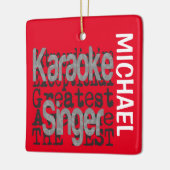 Karaoke Singer Extraordinaire CUSTOM Keramisch Ornament (Links)