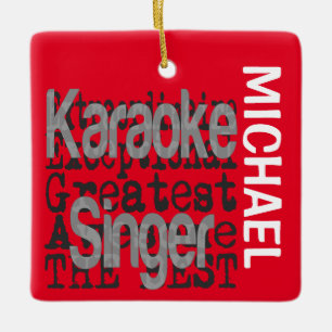 Karaoke Singer Extraordinaire CUSTOM Keramisch Ornament