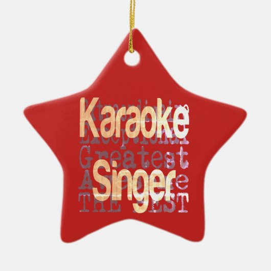 Karaoke Singer Extraordinaire Keramisch Ornament (Voorkant)