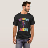 Karaoke Singer Gezegde Retro Karaoke Legend T-shirt (Voorkant volledig)