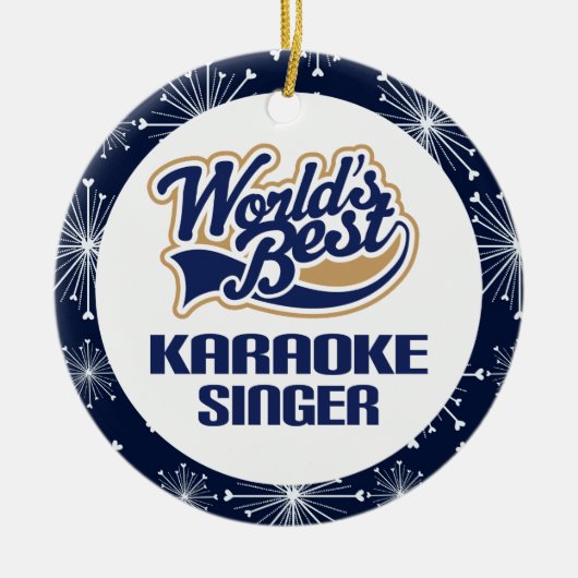 Karaoke Singer Gift Ornament (Voorkant)