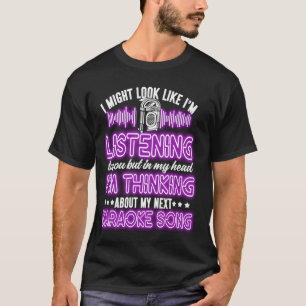 Karaoke Singer jaren 80 Retro  Ik zou kunnen kijke T-shirt