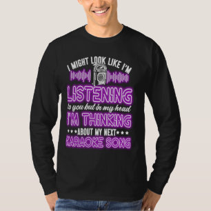 Karaoke Singer jaren 80 Retro  Ik zou kunnen kijke T-shirt