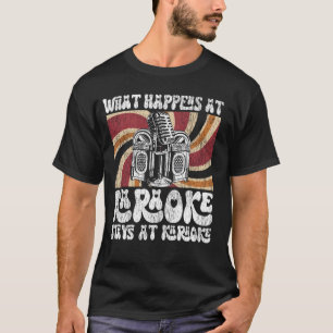 Karaoke Singer jaren 80 Retro Wat gebeurt er bij T-shirt