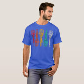 Karaoke Singer Retro Microphone - Funny  T-shirt (Voorkant volledig)