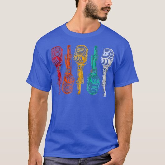 Karaoke Singer Retro Microphone - Funny  T-shirt (Voorkant)