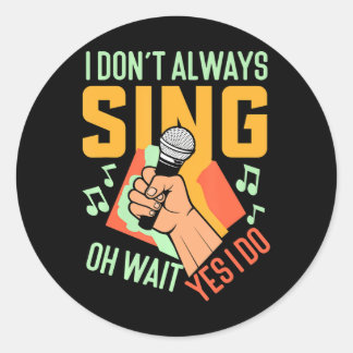 Karaoke Singer Ronde Sticker