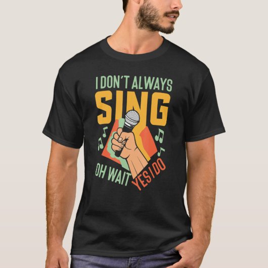 Karaoke Singer Singing T-shirt (Voorkant)
