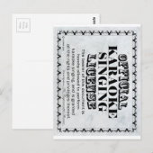 Karaoke Singing Licentie Briefkaart (Voorkant / Achterkant)