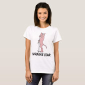 KARAOKE STAR CAT T-shirts (Voorkant volledig)