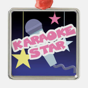 karaoke ster metalen ornament