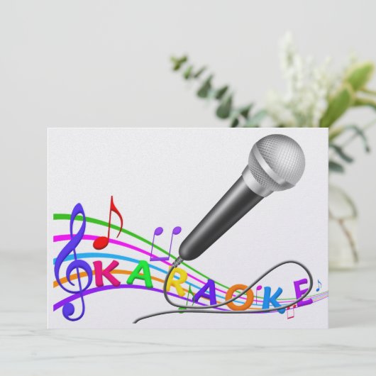 KARAOKE - Uitgenodigd feest - SRF Kaart (Staand voorkant)