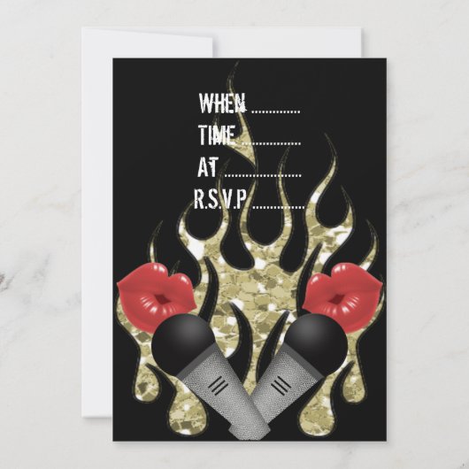 Karaoke - Uitnodiging (Achterkant)