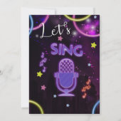 Karaoke Uitnodiging, Muziek Karaoke Feest Kaart (Achterkant)