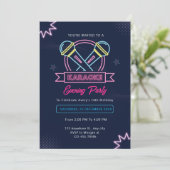 Karaoke Verjaardagsfeestje Kaart (Staand voorkant)