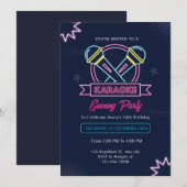 Karaoke Verjaardagsfeestje Kaart (Voorkant / Achterkant)