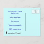 Karaoke verjaardagsfeestuitnodigingen, briefkaarte uitnodiging briefkaart (Achterkant)