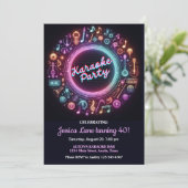 Karaoke verrassingsverjaardag kaart (Staand voorkant)