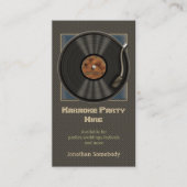 Karaoke Vinyl Record Logo Visitekaartjes (Voorkant)