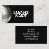 Karaoke Visitekaartje (Voorkant / Achterkant)