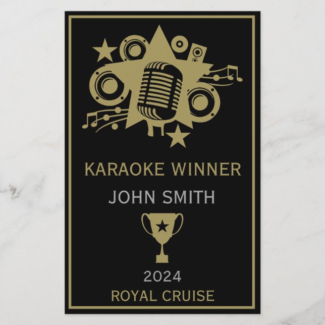 Karaoke Winnaar (Voorkant)