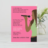 KARAOKE Zang Feest Meiden Avond Uit Verjaardag Kaart (Staand voorkant)