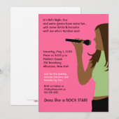 KARAOKE Zang Feest Meiden Avond Uit Verjaardag Kaart (Voorkant / Achterkant)