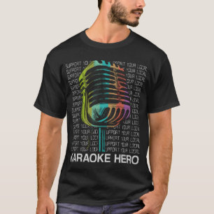 Karaoke Zanger 80s Retro Support vintage T-shirt