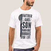 Karaoke Zanger Vader En Zoon Karaoke Buddies Voor T-shirt (Voorkant)