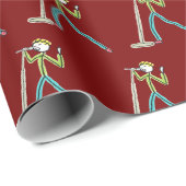 Karaoke Zingende Stickman Cadeaupapier (Rol Hoek)