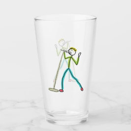 Karaoke Zingende Stickman Glas