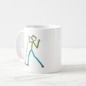 Karaoke Zingende Stickman Koffiemok (Voorkant links)