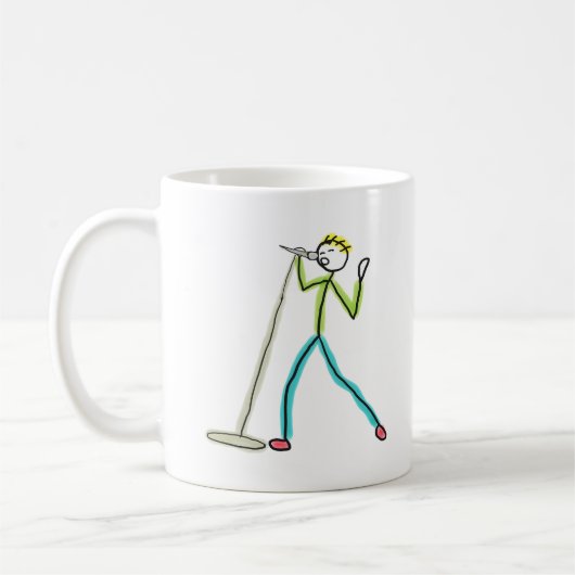 Karaoke Zingende Stickman Koffiemok (Links)