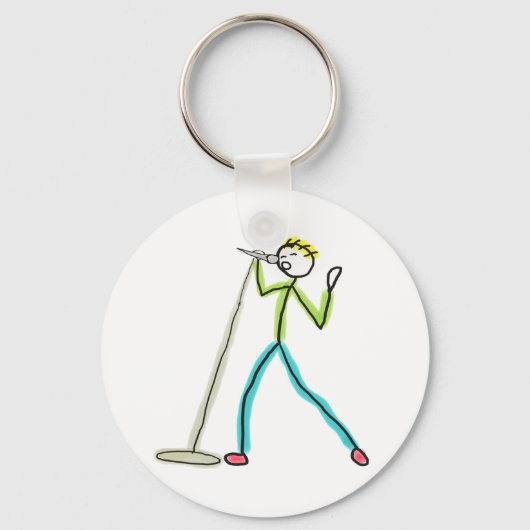 Karaoke Zingende Stickman Sleutelhanger (Voorkant)
