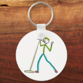Karaoke Zingende Stickman Sleutelhanger (Achterkant)