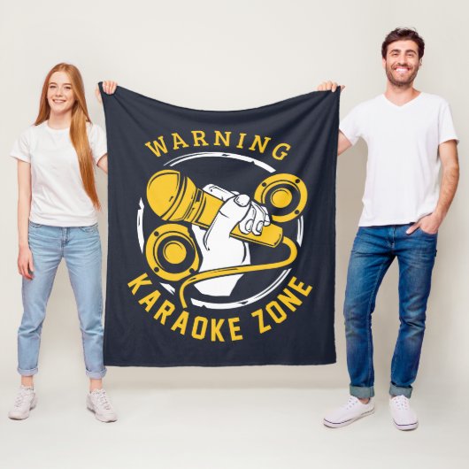 Karaoke Zone Singer Musician Fleece Deken (In situ)