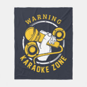 Karaoke Zone Singer Musician Fleece Deken (Voorkant)
