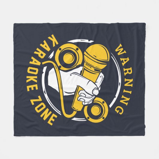 Karaoke Zone Singer Musician Fleece Deken (Voorkant (Horizontaal))