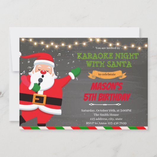 Karaokeborrel met Sinterklaas thema Kaart (Voorkant)