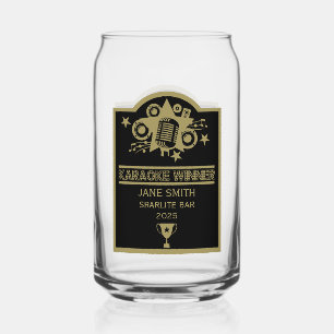 Karaokewinnaar Blikvorm Glas