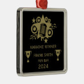 Karaokewinnaar Metalen Ornament (Rechts)