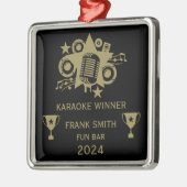 Karaokewinnaar Metalen Ornament (Links)