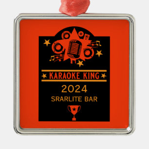 Karaokewinnaar Metalen Ornament